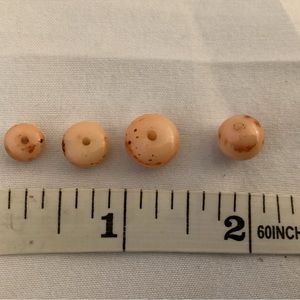 Big Lot of 4 sizes and shapes of beads material Unknown